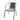 Outdoor dining chair with dark woven seat and backrest; water-splash view
