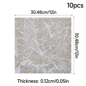 10-pack: 30.48cm x 30.48cm PVC floor tiles, 0.12cm thick