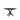 Criss-cross metal coffee table leg replacement with four black angled supports