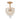 Gold chandelier ceiling light with clear crystal prisms and hanging drops
