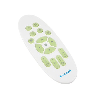 LED ceiling light remote control with green icons and '2.4G RF' label