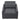 Dark grey upholstered sofa bed chair front panel with tufted seat cushions