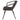 Outdoor dining chair side view with curved arm frame and woven mesh seat