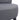 Grey linen vanity stool curved cushion with fine woven texture