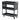 3-tier rolling tool cart with closed lockable drawer and perforated side panels