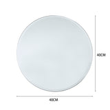 Round frameless wall-mounted mirror, 40cm x 40cm clear glass