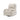 Light chenille power recliner chair, padded arms and headrest, single-seat