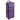 76 cm makeup case, purple, quilted diamond pattern, stacked drawers with metal latches