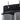 Black door hanging organizer top bar with metal grommets and mesh pocket opening