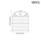 Decorative garden fence panel, 59.7 in tall x 27.56 in wide; arched scroll-top design