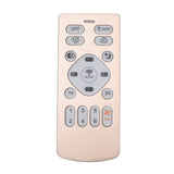 Ceiling fan remote control with 1H/2H timers and LED color/brightness buttons