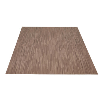 36-piece self-adhesive PVC plank flooring sheet, medium brown wood-grain pattern