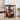 Wood and black 3-tier serving cart with wine bottle racks and rotating center
