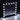 Rectangle LED makeup mirror with black frame and bright white bulbs glowing around edges