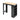 103 cm bar table: light wood tabletop with dark frame and open side shelves