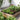 Decorative metal garden fence panels with arched scroll pattern and spear finials, black