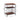 Dimensions diagram for 3-tier rotating wooden kitchen storage trolley with wheels