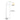 Adjustable arch LED floor lamp, white shade; height 130–180 cm, 92 cm arc