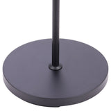 Dark round floor lamp base with central vertical pole