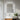 Wall-mounted rectangular bathroom mirror with illuminated white LED border