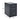 Black three-drawer filing cabinet on caster wheels with shown size measurements
