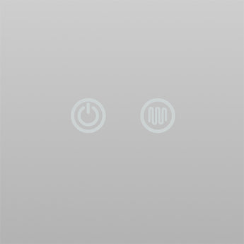 Wall-mounted oval LED bathroom mirror touch panel with power and light icons