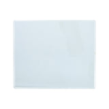 Frameless wall mirror with rounded corners, clear glass rectangle