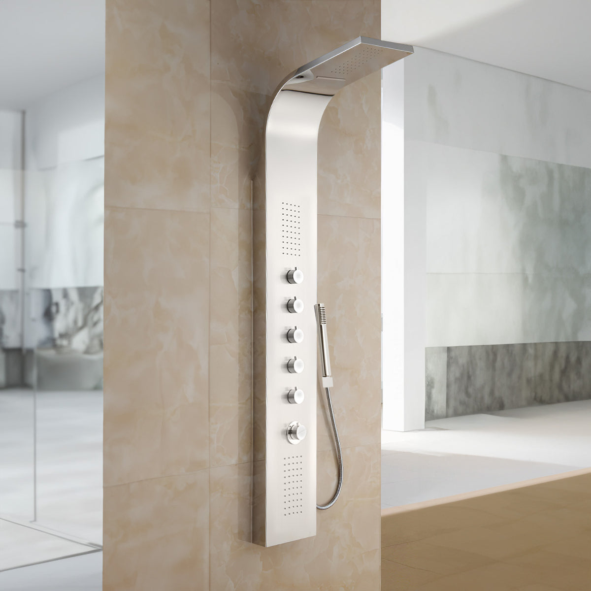 152cm H Bathroom Stainless Steel Shower Tower Panel