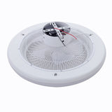 Deckenventilator mit 3-Farb-LED-Licht, weiße Lüfterabdeckung mit zentralem LED-Einsatz