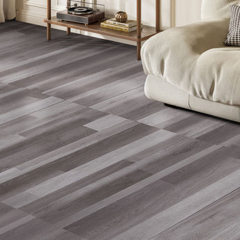 Gray wood-grain self-adhesive PVC vinyl plank flooring, waterproof, 36-piece set