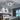 Square crystal LED ceiling light with chrome frame and clear sparkling prism panels