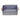 Grey fabric storage bin with carry handles, collapsible open design