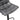 Grey PU upholstered bar stool seat with quilted pattern and cushioned padding