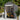 4x6ft outdoor storage shed with open front, gray cover and roll-up tarp sides