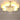 90cm LED semi-recessed ceiling luminaire with round acrylic shades and dangling crystal drops