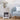 White side table storage drawer cabinet with open lower shelf compartment