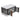 Double-door collapsible storage organizer box with one door side open