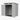 Open-front white plastic tool storage shed with double doors and dark interior