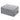 Foldable fabric clothes organizer bag, grey with side handles and structured box shape