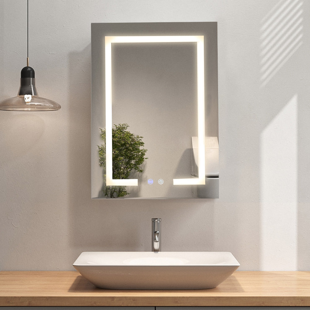 45cm W Rectangular One Door LED Dimmable Mirror Cabinet
