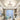 LED semi-recessed ceiling luminaire with multiple round white acrylic shades and hanging crystal