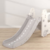 Kids slide ramp and white bus playhouse panels for indoor play