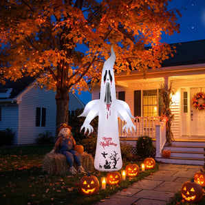 3.1m Halloween Scream Ghost Inflatable with LED Lights