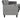 Grey chenille sofa arm section with textured upholstery and rivet-studded edge