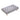 Rectangular velvet footstool with button-tufted top in light gray