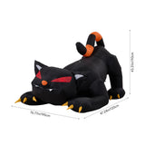 Inflatable Halloween animal decoration with orange horns and red face details