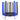 Outdoor Trampoline with safety cover net, blue mesh panels and center zip strap