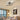 LED semi-flush ceiling light with interlocking rectangular frames, central black housing, black trim