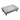 Button-tufted velvet ottoman footstool with rounded edges and gourd-shaped wood legs