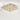 Square crystal LED ceiling light, 60cm x 60cm x 18cm, chrome frame and clear prisms